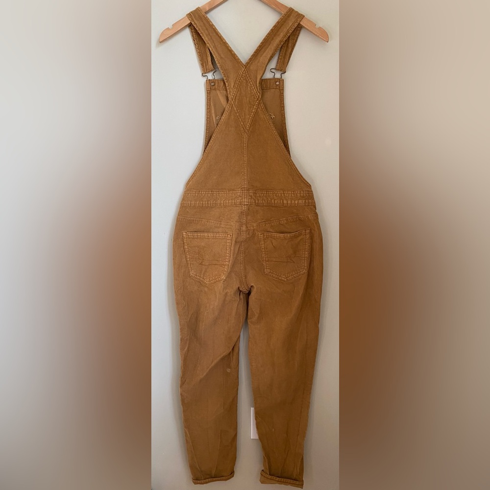 American Eagle Corduroy Overalls Brown Ladies Size Small Boho Casual - Picture 6 of 11